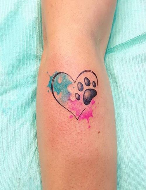 Paw Heart Tattoo