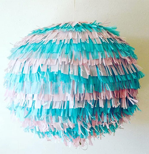 Pinata popping for gender reveal idea