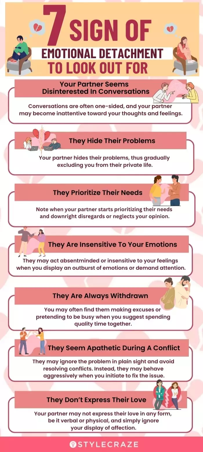 7 sign of emotional detachment (infographic)