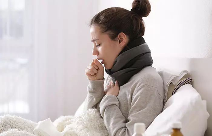 Man suffering with bronchitis