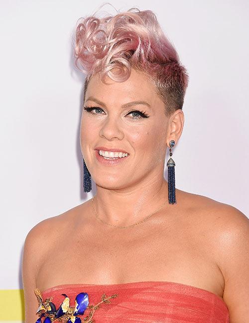 Pink Curly Mohawk