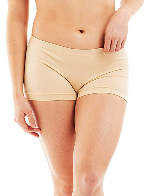 12. Caramel Cantina Nylon Spandex Plus Size Hipster Boy Shorts