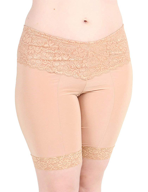 15. Undersummers Women's Ultrasoft Lace Slip Shorts