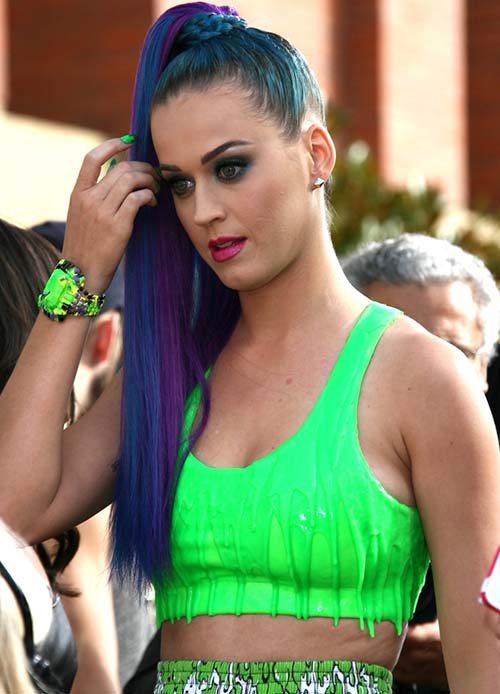 Blue And Purple High Ponytail