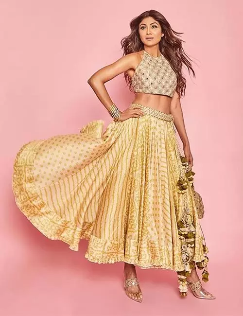 Crop Top And Skirt