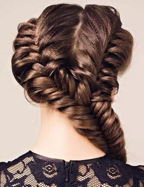 Double side braids hairstyle