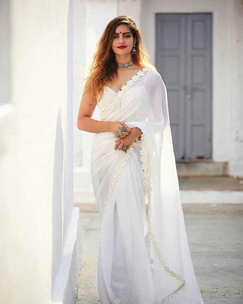 Heavenly white saree