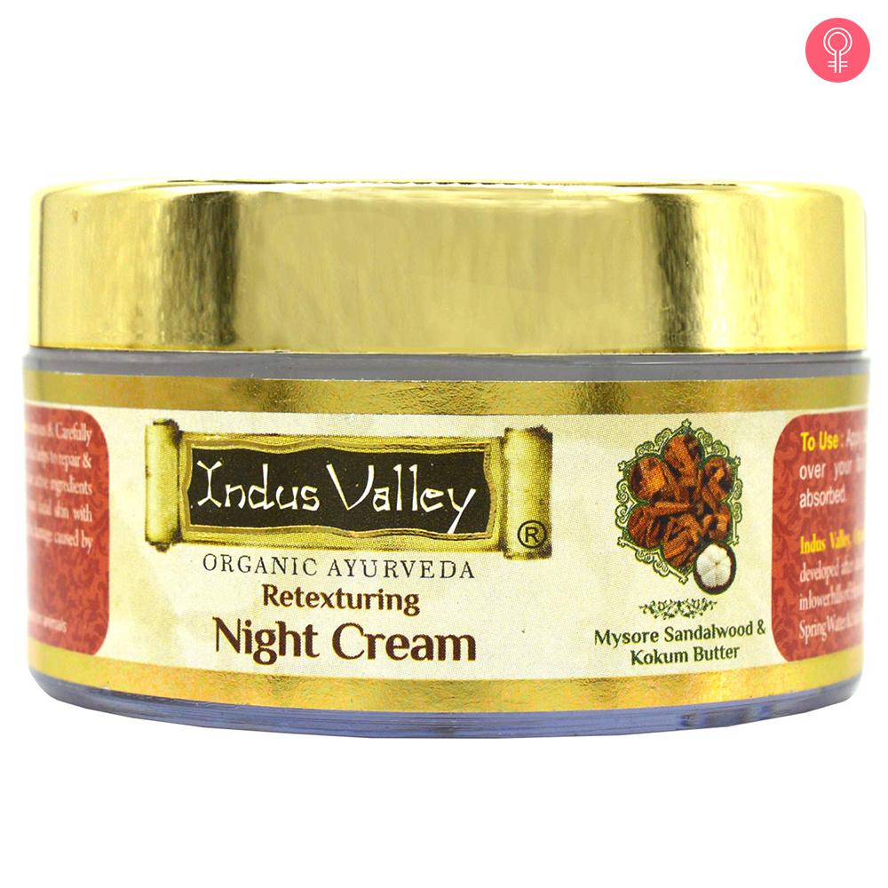 Indus Valley Organic Retexturing Night Cream With Mysore Sandalwood & Kokum Butter Genuine