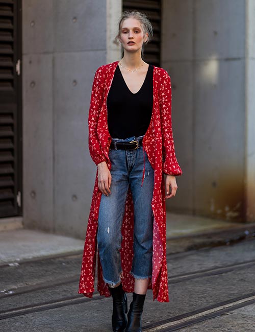 Kimono Over Jeans