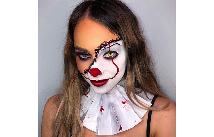 Partial Pennywise Makeup