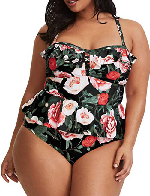 Plus-Size Tankini For Bust Support