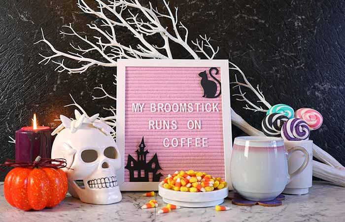 Quirky Halloween Mantle Table