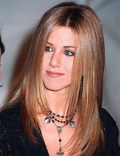 Jennifer Aniston the long slick shag hairstyle