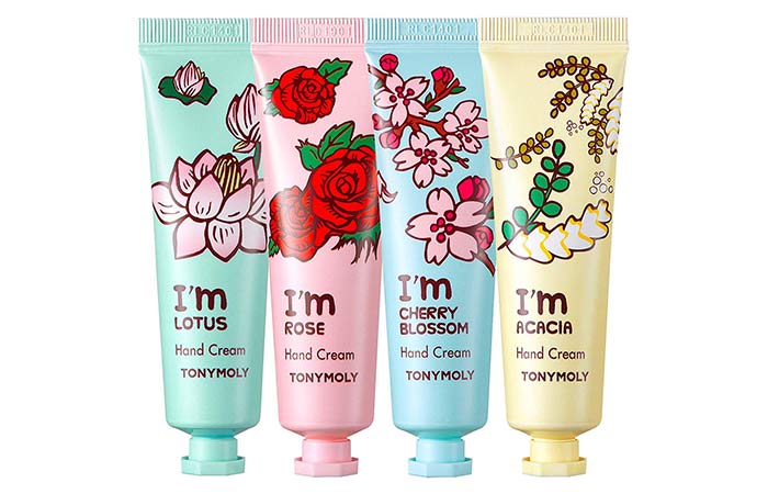 Крем для рук корея. [TONYMOLY] New i'm hand Cream. Крем для рук Tony Moly i'm Acacia. Корейская косметика крем для рук Tony Moly. Крем для рук Tony Moly i'm Cherry Blossom.