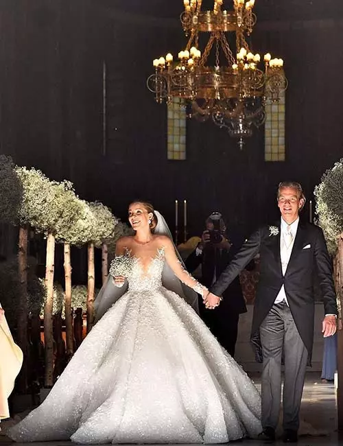 Victoria Swarovski's crystal gown is one of the most expensive wedding dresses
