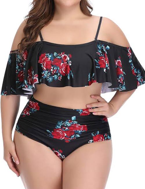 Wavely Women's Plus-Size Ruffled Bikini