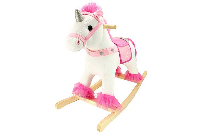 Animal Adventure White And Pink Unicorn Rocker