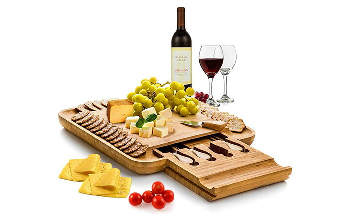 Bambusi Premium Bamboo Cheese Board Set