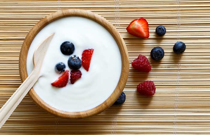 Berries Topped On Greek Yogurt