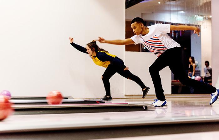 Couple go bowling