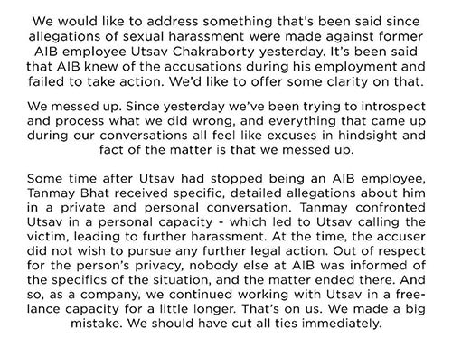 #MenToo Former AIB Collaborator Utsav Chakraborty Calls Out 4 Women For False Allegations With