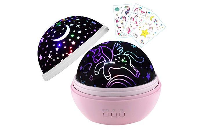 Mingkids Unicorn Star Moon Projector Lamp