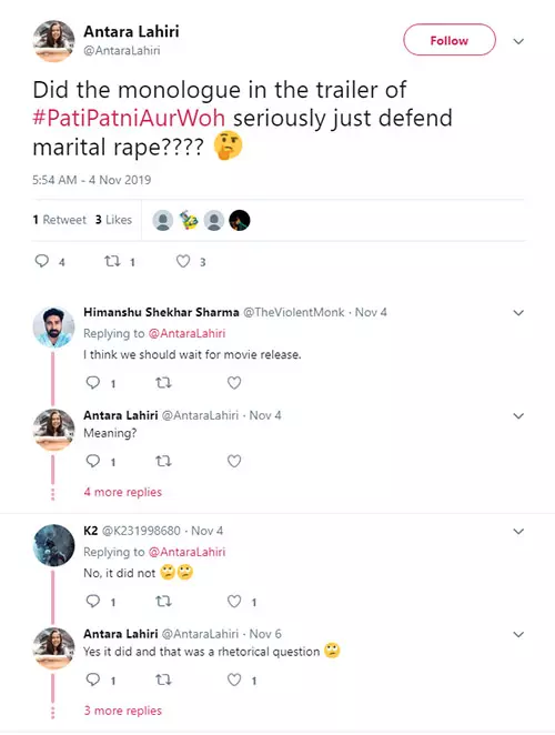 Pati Patni Aur Woh When Pati Cheats It's A Funny Movie But When Patni Cheats It's Not