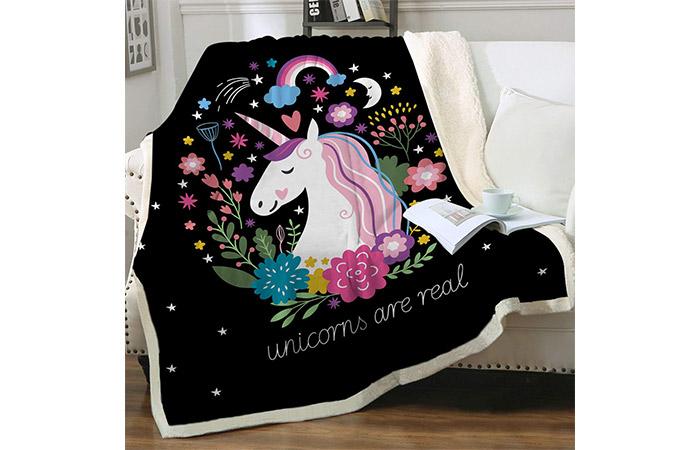 Sleepwish Cute Unicorn Blanket for Kids