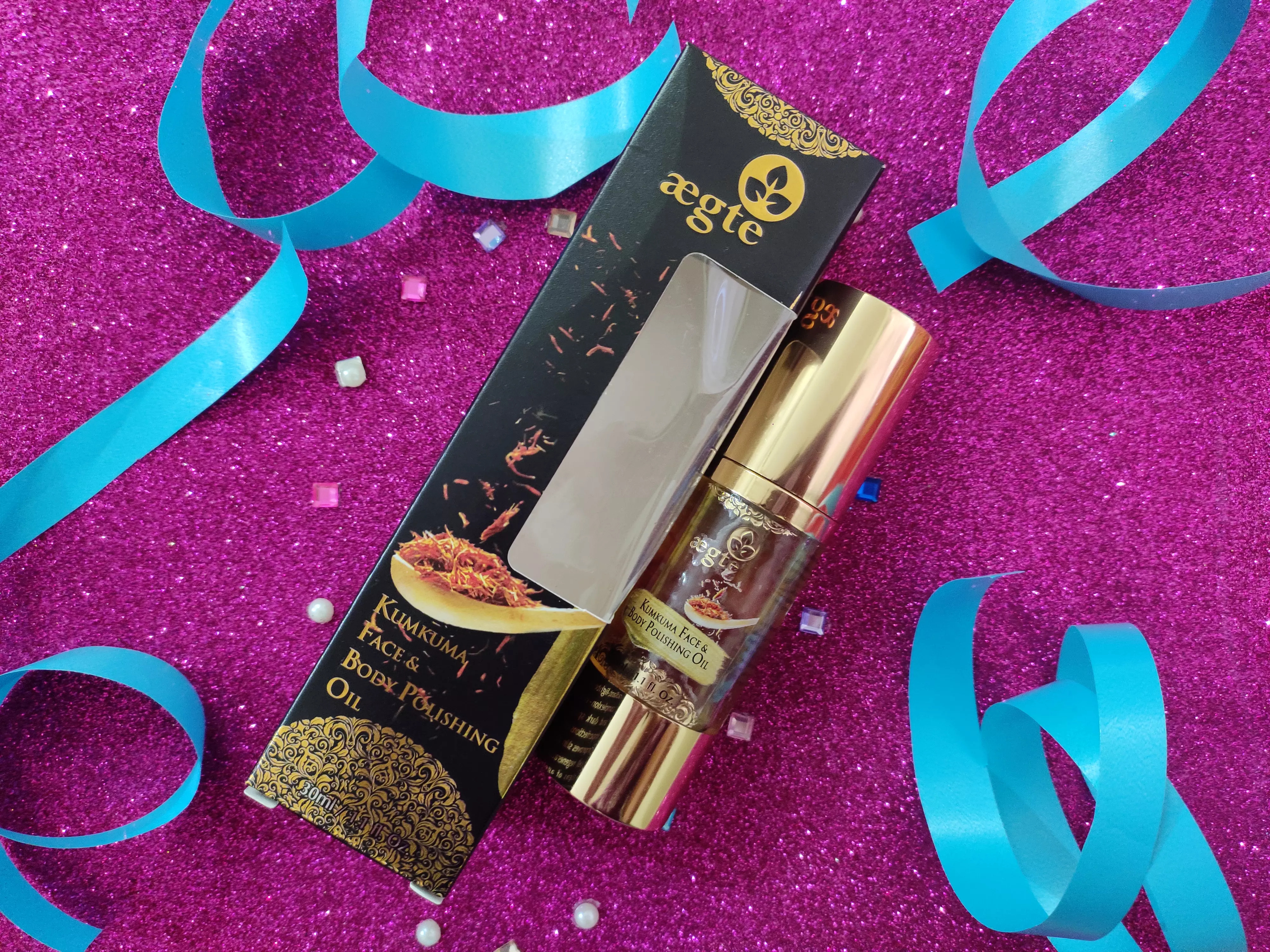 Aegte Ultra Luxurious Kumkuma Face and Body Polishing Oil 30 ml / 1