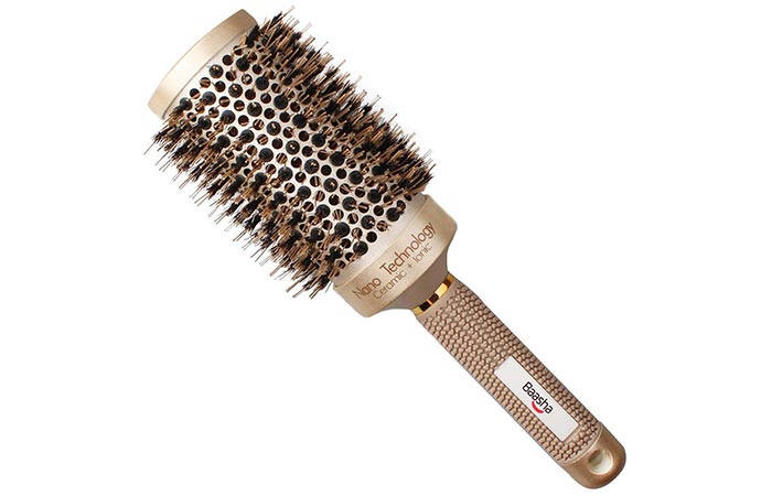 Baasha Extra Large Round Brush With Boar Bristles