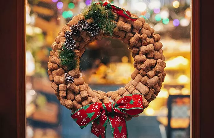 Champagne Cork Wreath