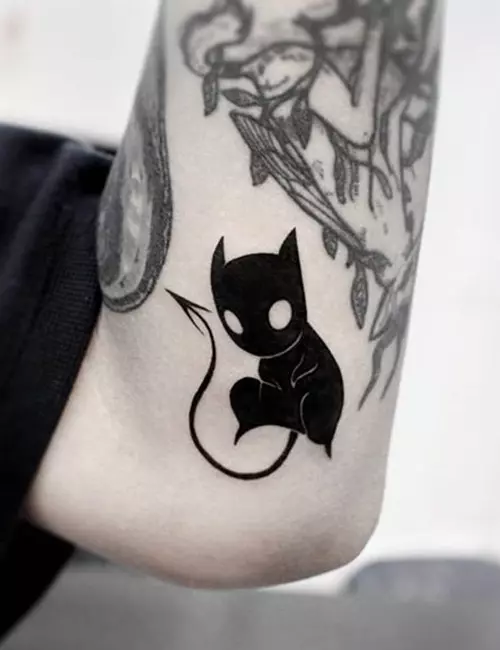 Cute demon tattoo design