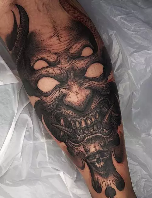 Demon arm tattoo design
