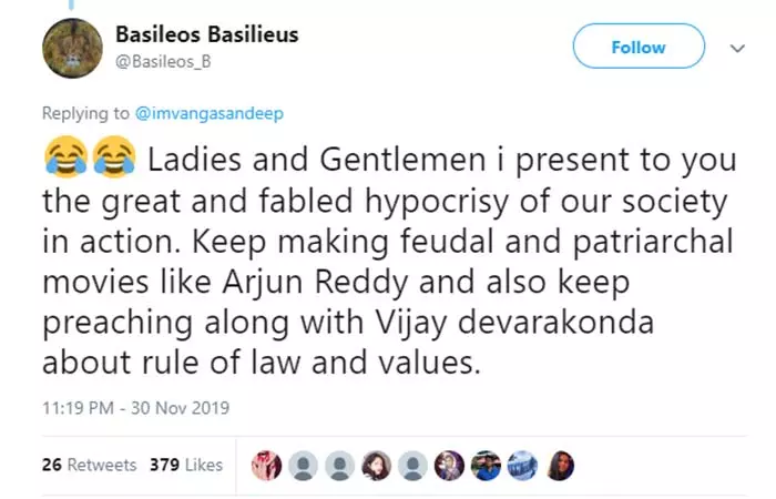 Director of Lootera, Vikramaditya Motwane called Sandeep Vanga out in a shady tweet-2