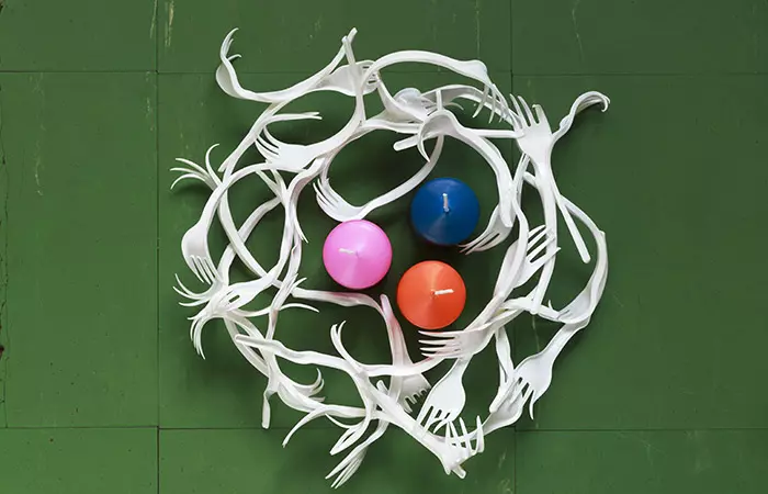 Disposable Fork Wreath