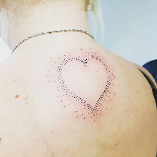 Dotted love tattoo design