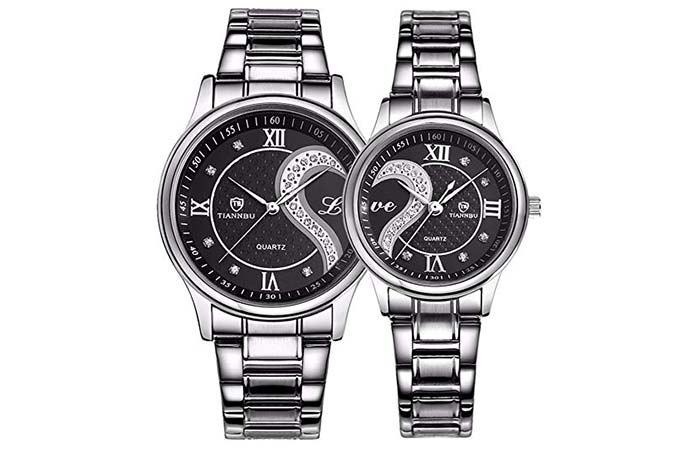 Dreaming Q & P Valentine's His and Hers Quartz Analog Wrist Watches
