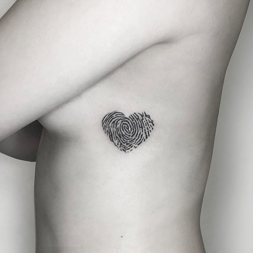 Fingerprint love tattoo design