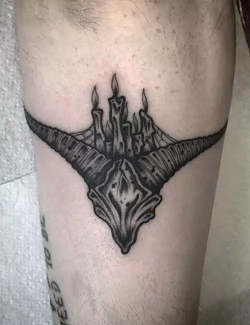 Gothic demon tattoo design