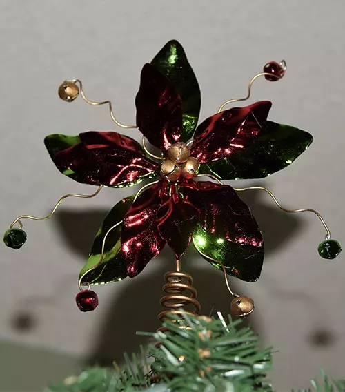 Holly Christmas Tree Topper