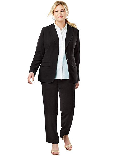plus size womens business pant suits