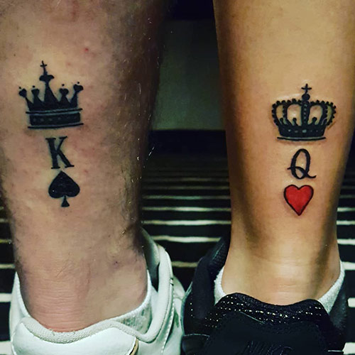 The Canvas Arts Temporary King Queen Waterproof Tattoo for Men and Women  Wrist Arm Hand 60 X105 mm  Amazonin Beauty