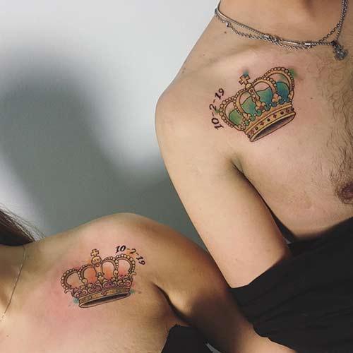 king crown tattoos with names