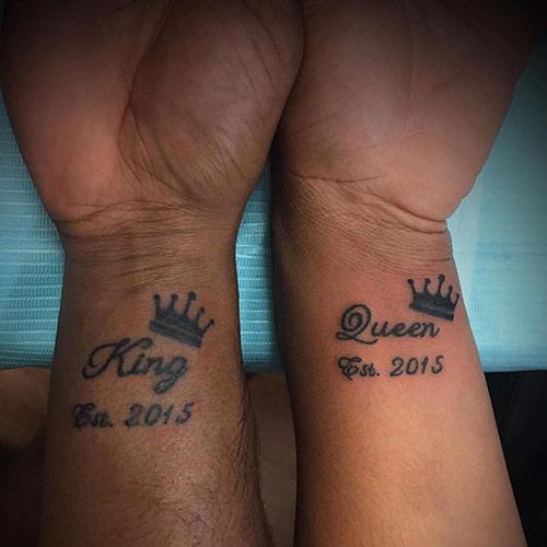 Tattoo King and Queen: King Queen Tattoo for Couples.