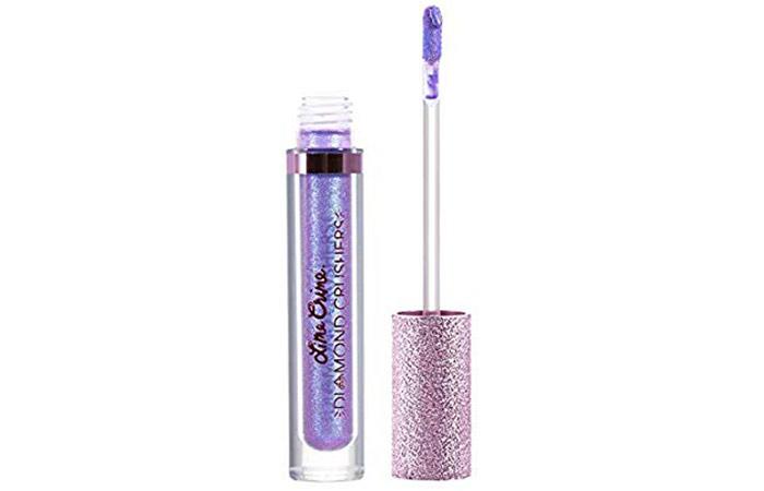 Lime Crime Diamond Crushers Iridescent Liquid Lip Topper, Trip – Light Purple – Strawberry Scent