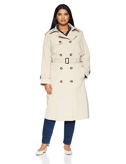 London Fog Midi-Length Trench Coat