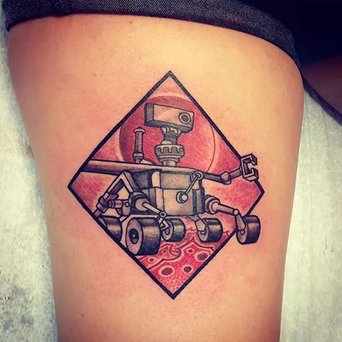Mars rover space tattoo