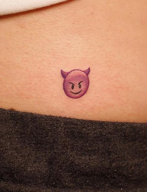 Miniature demon tattoo design