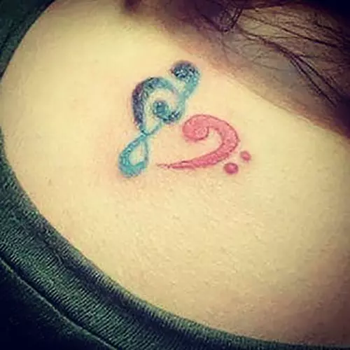 Music love tattoo design