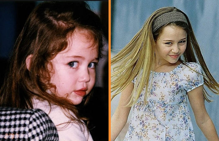 Miley Cyrus growing up 3